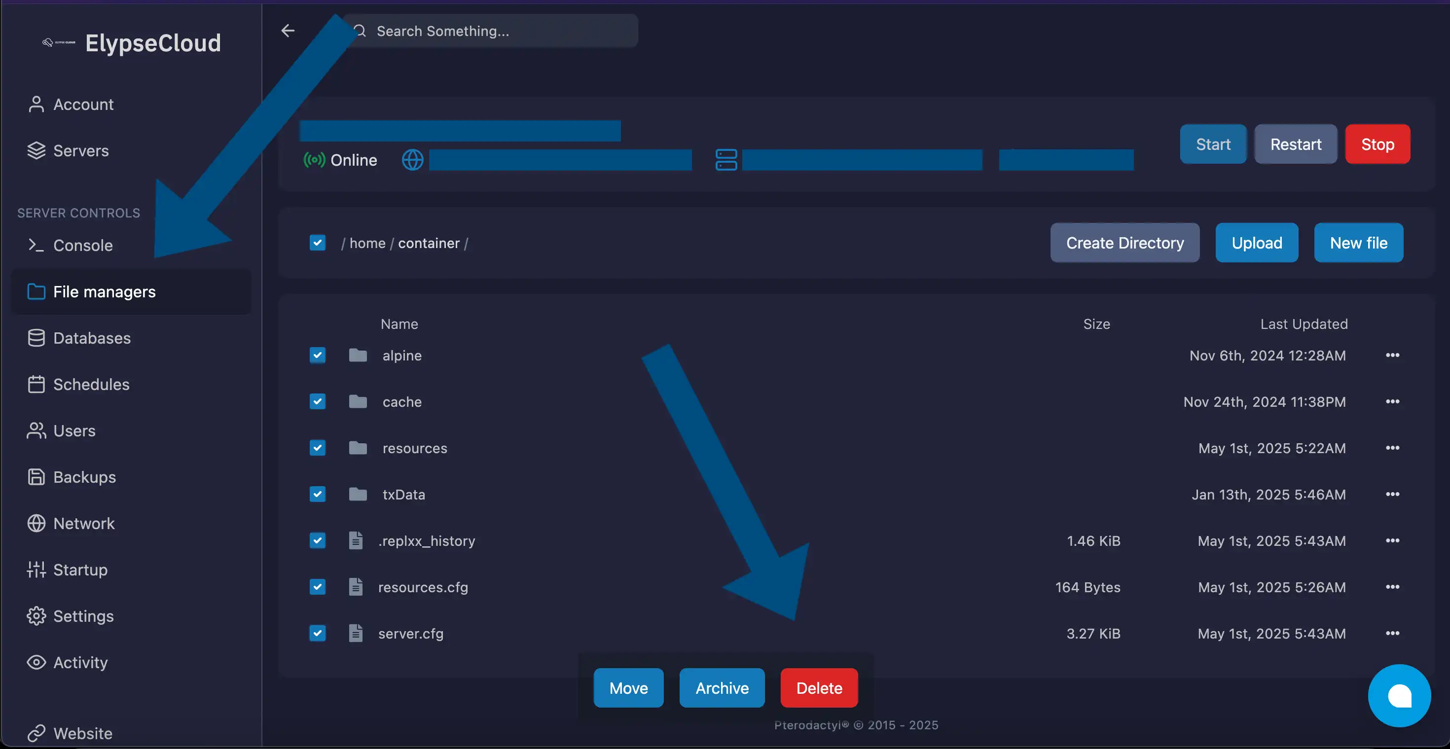 Bouton Reinstall Server